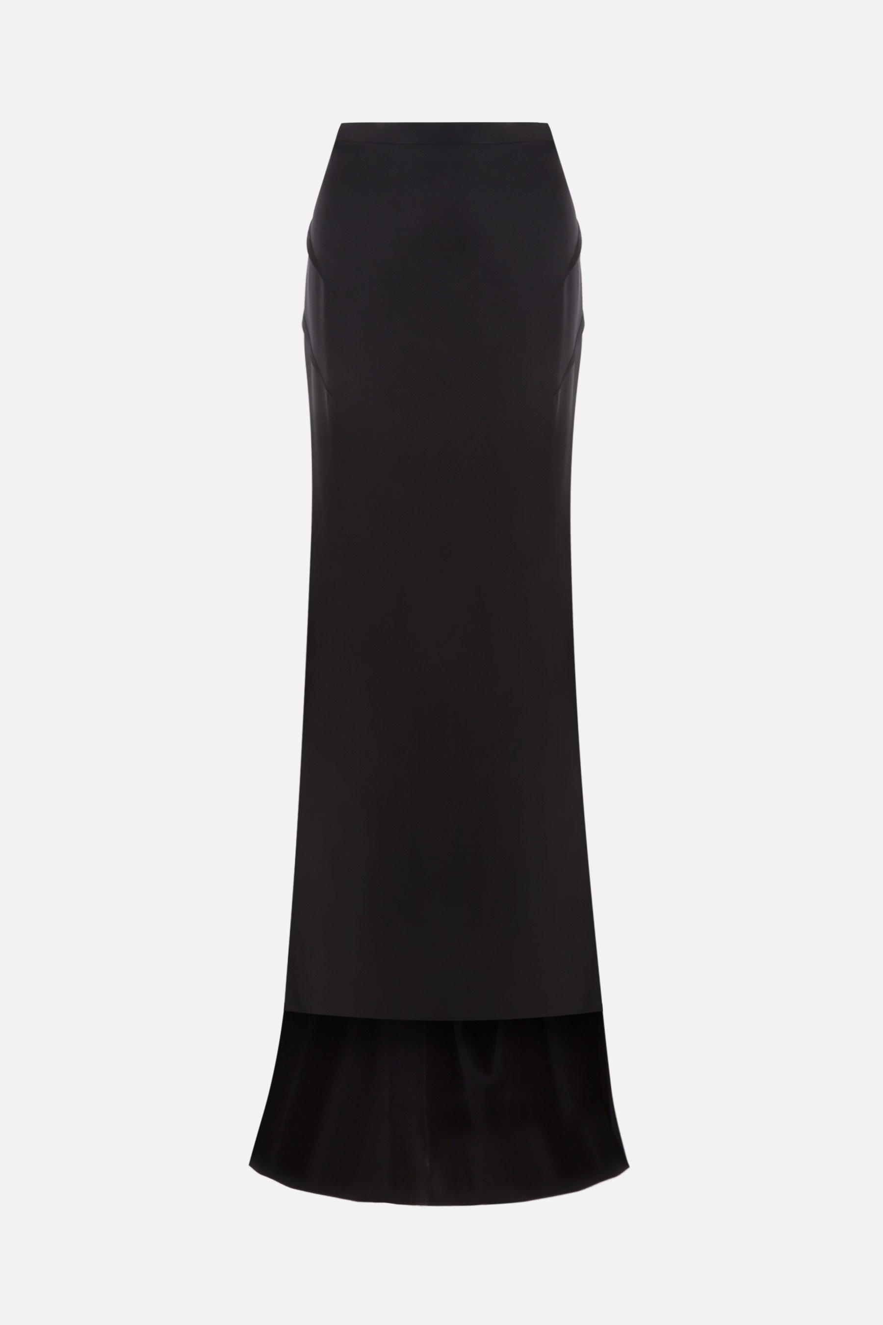 DEL CORE gonna lunga in envers satin con strascico