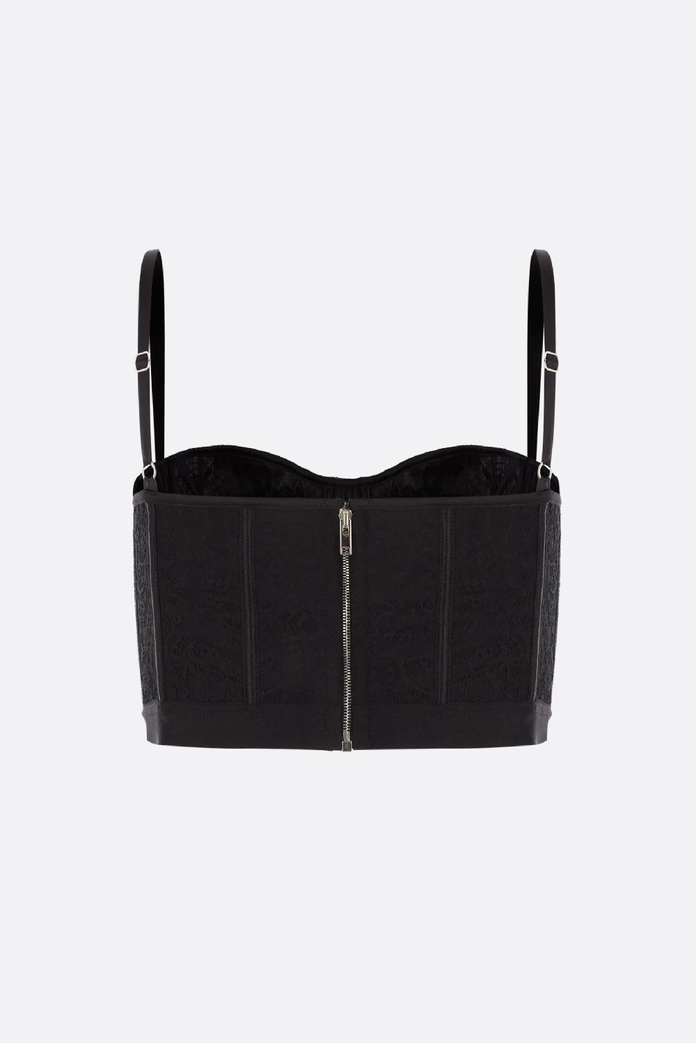 DEL CORE Top Cropped Bustier In Pizzo