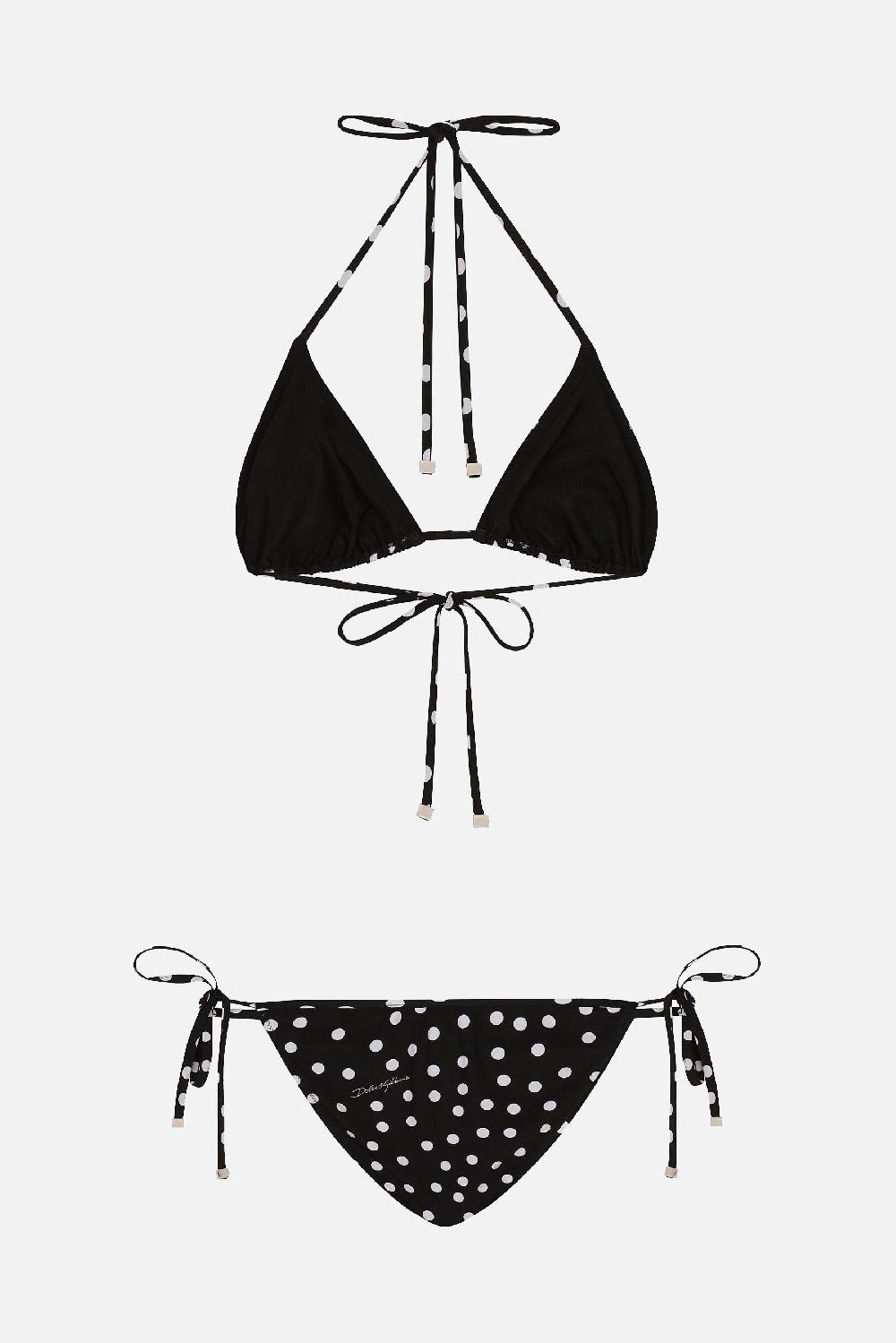 DOLCE & GABBANA Bikini In Lycra Stampa Pois