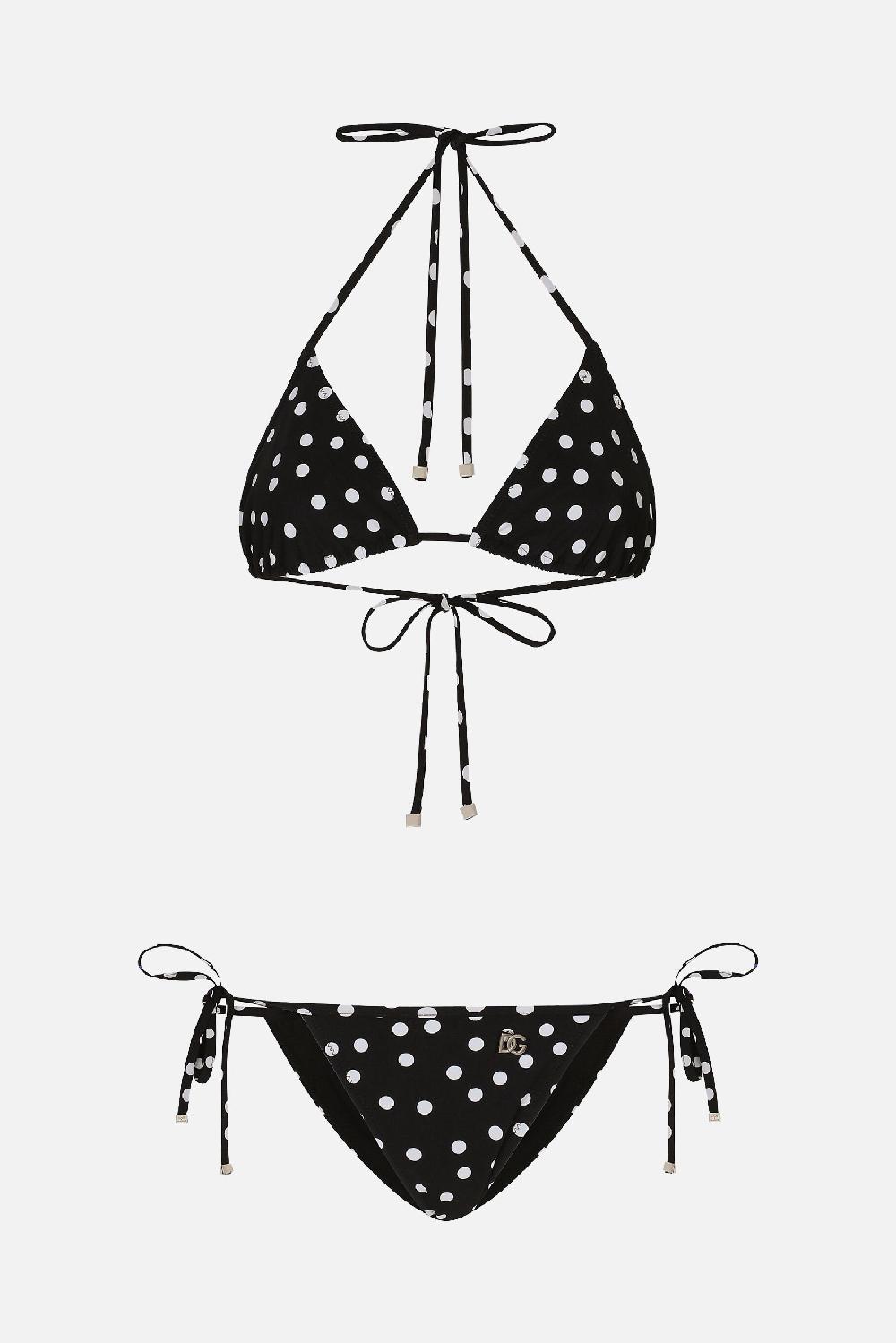 DOLCE & GABBANA bikini in lycra stampa pois