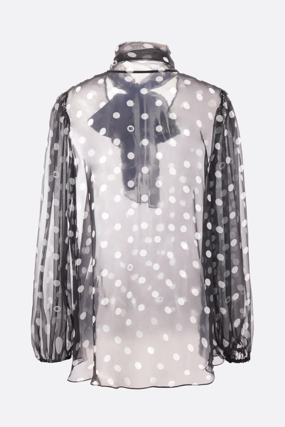 DOLCE & GABBANA Blusa In Chiffon Stampa Pois