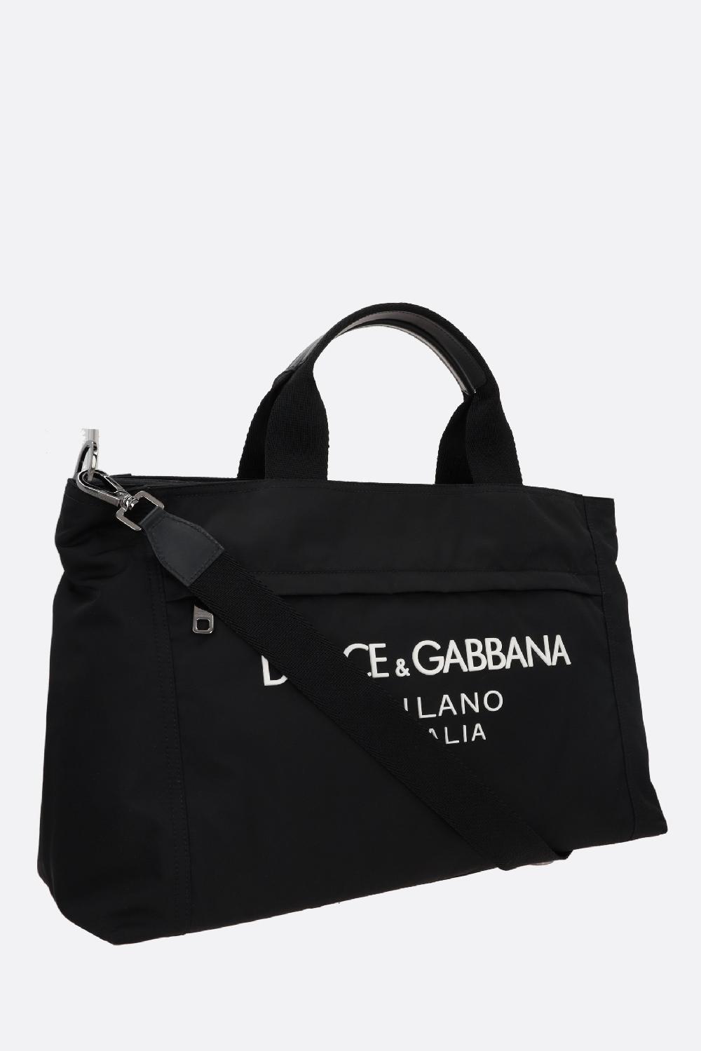 DOLCE & GABBANA Borsa A Mano In Nylon Con Logo