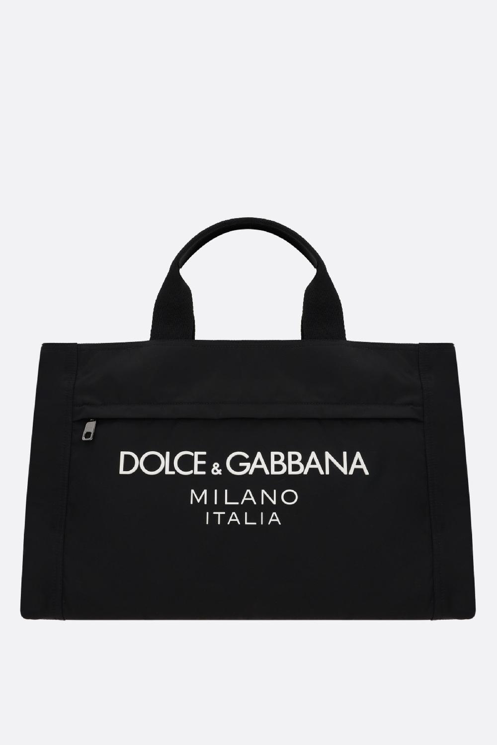 DOLCE & GABBANA borsa a mano in nylon con logo