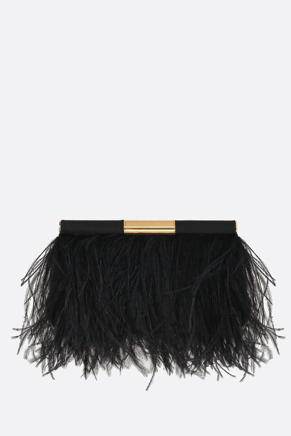 DOLCE & GABBANA Borsa A Spalla In Raso Con Piume