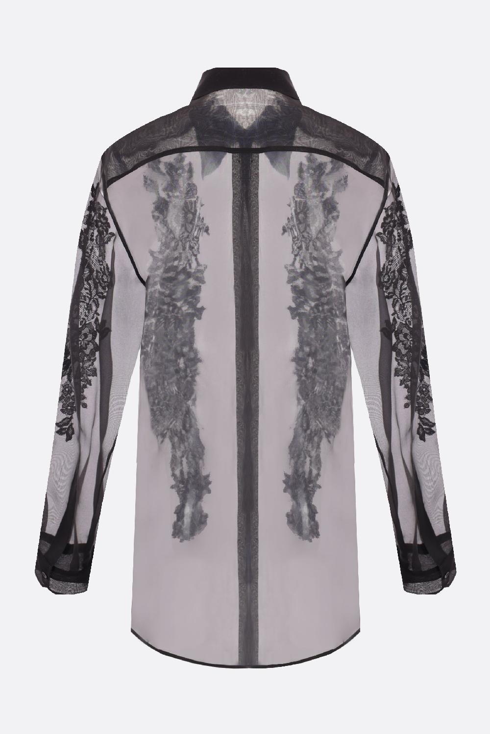 DOLCE & GABBANA Camicia In Organza Con Ricami