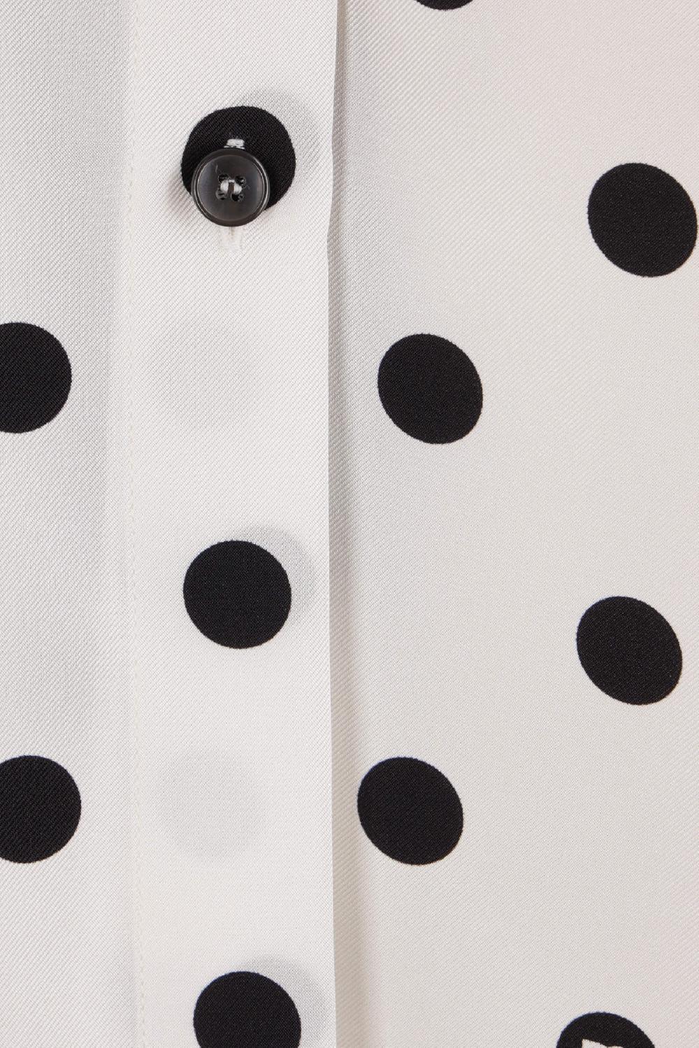 DOLCE & GABBANA Camicia In Twill Stampa Pois