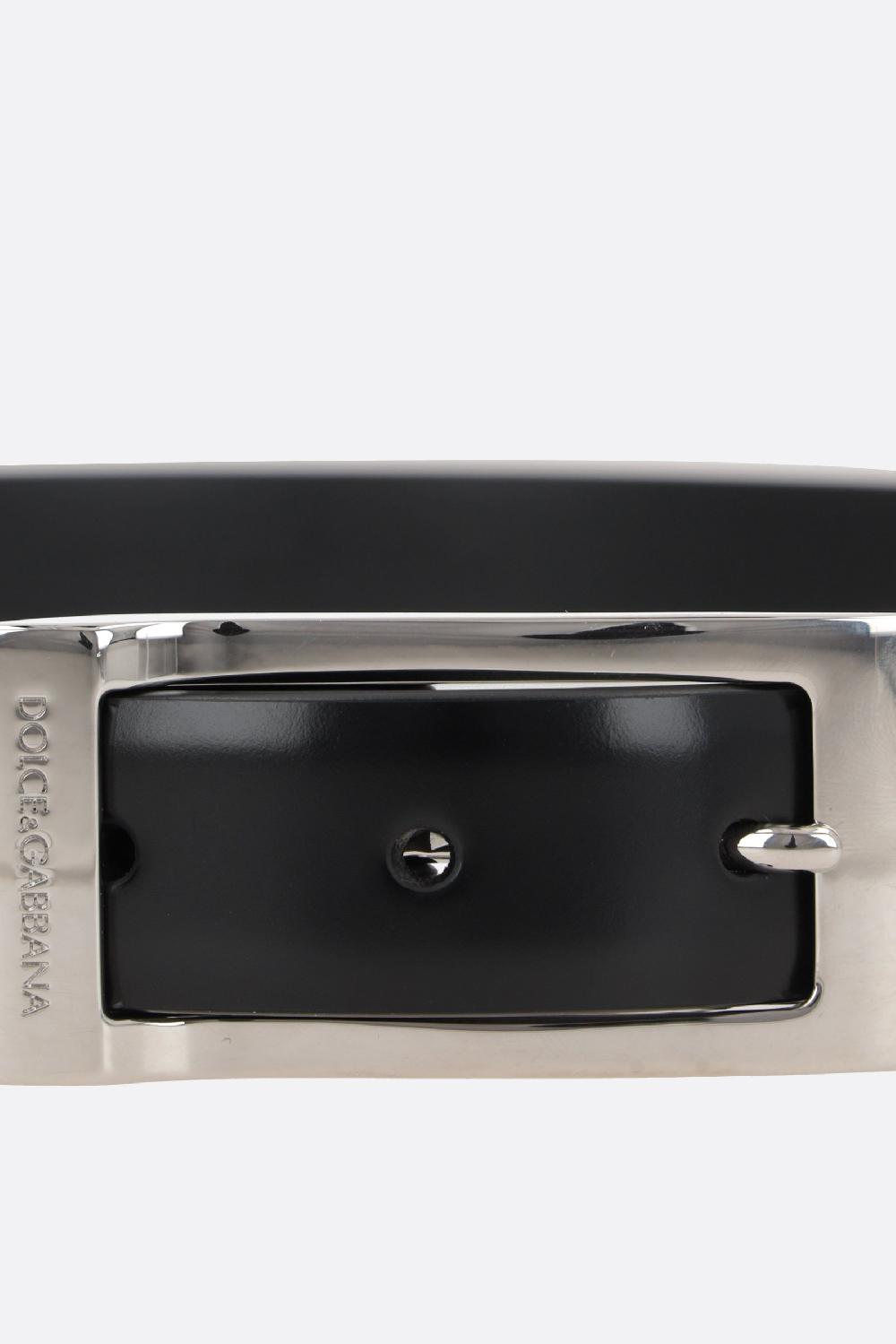 DOLCE & GABBANA Cintura In Pelle Spazzolata