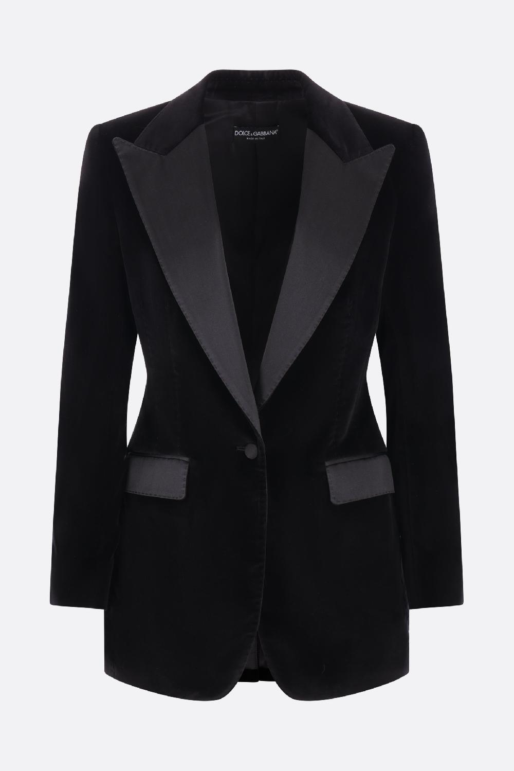 DOLCE & GABBANA giacca tuxedo Turlington in velluto