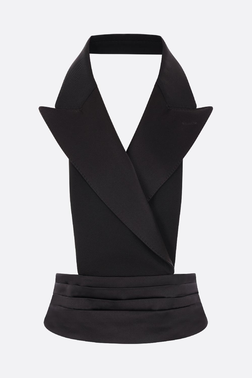 DOLCE & GABBANA gilet in gabardine e raso