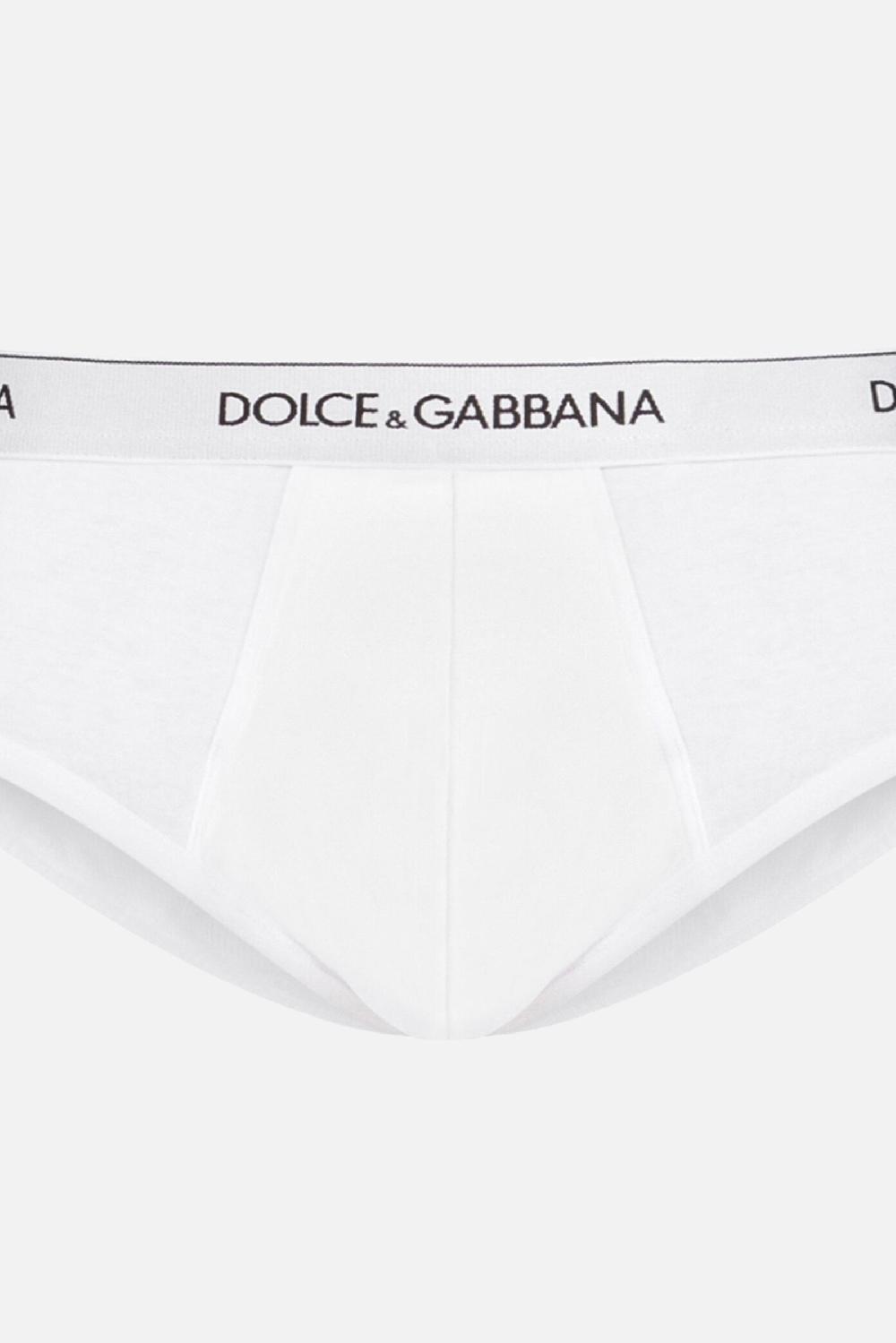 DOLCE & GABBANA Pack 2 Slip Brando In Cotone Stretch
