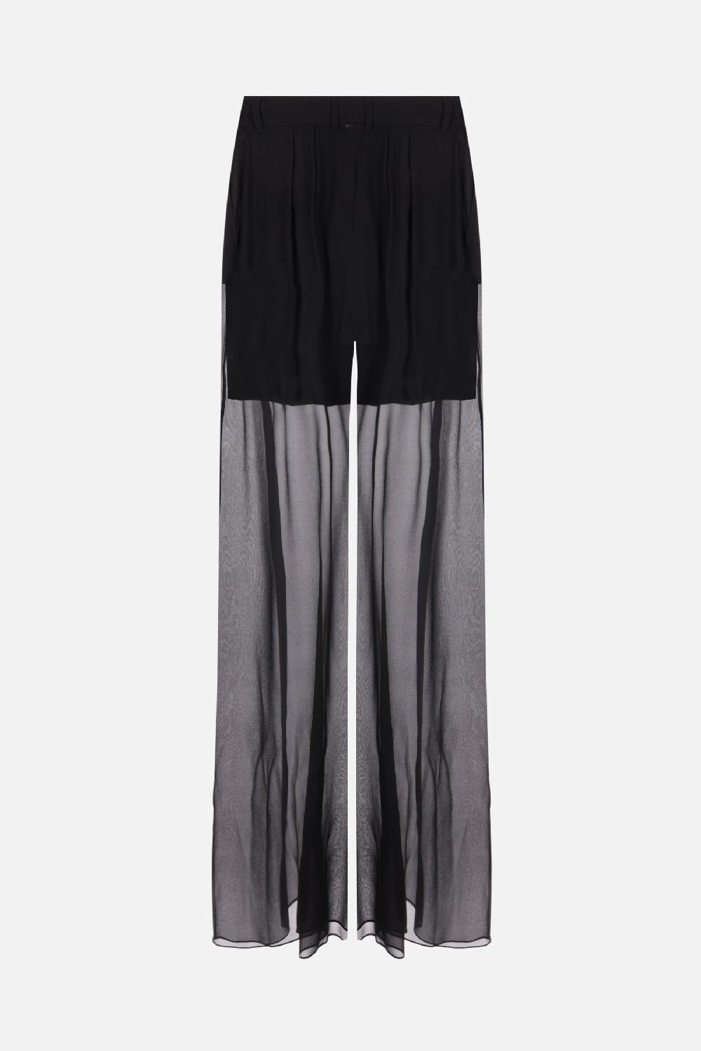 DOLCE & GABBANA Pantalone A Gamba Larga In Chiffon