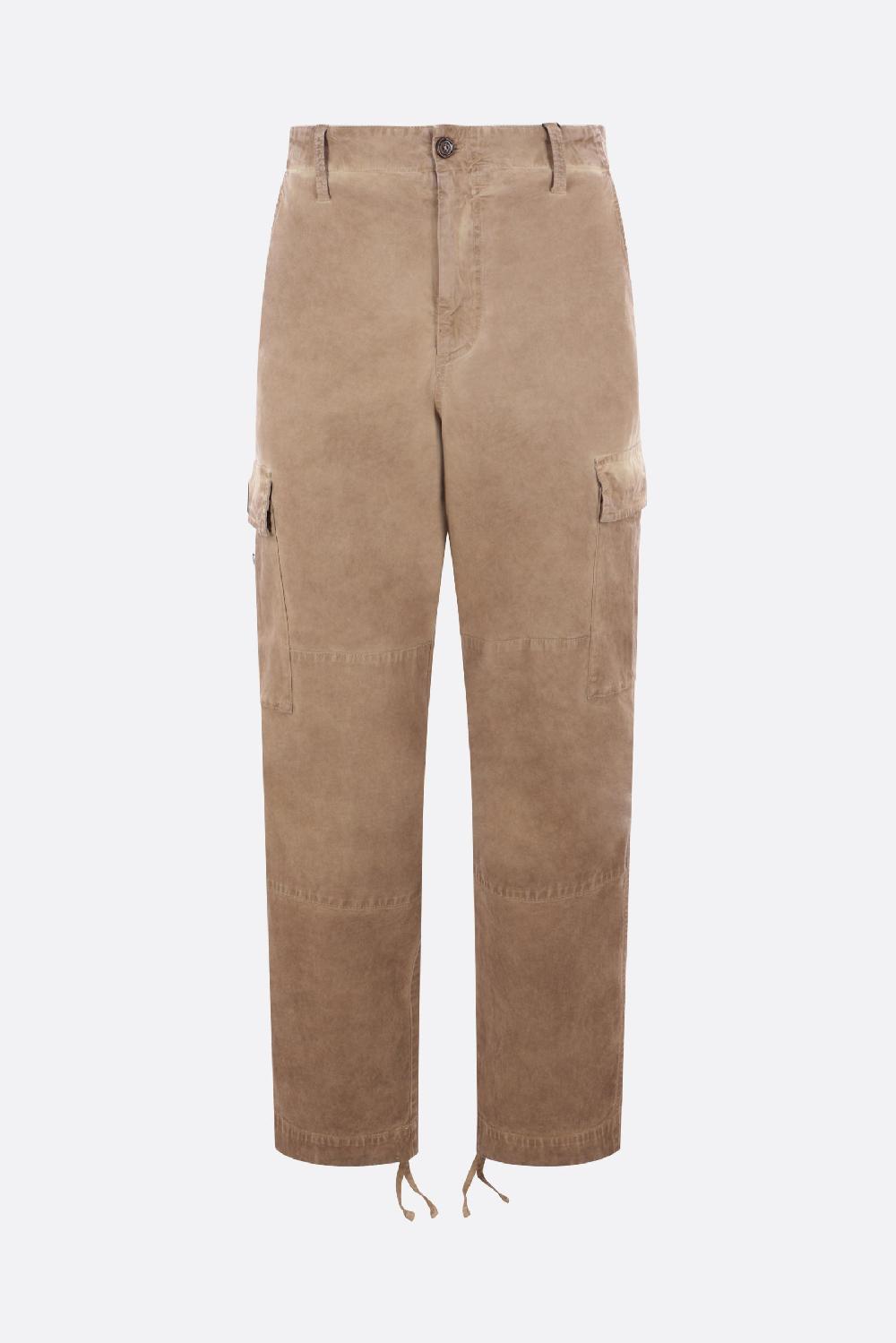 DOLCE & GABBANA pantalone cargo in cotone overdyed