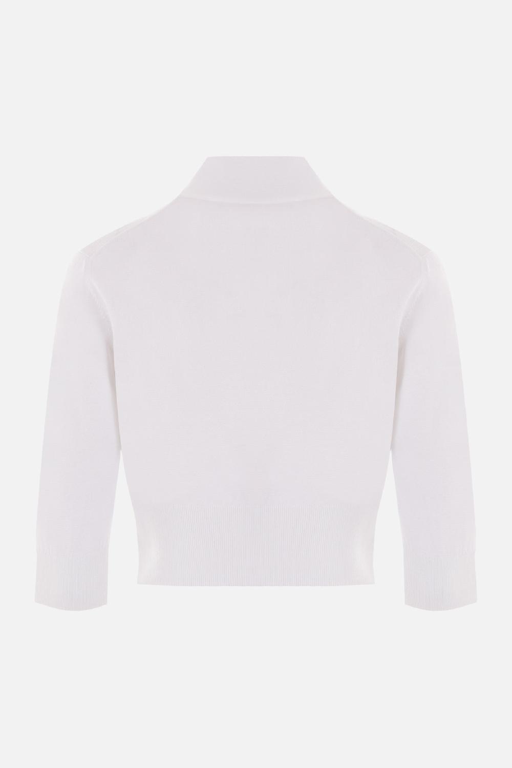 DOLCE & GABBANA Polo Cropped In Misto Cotone
