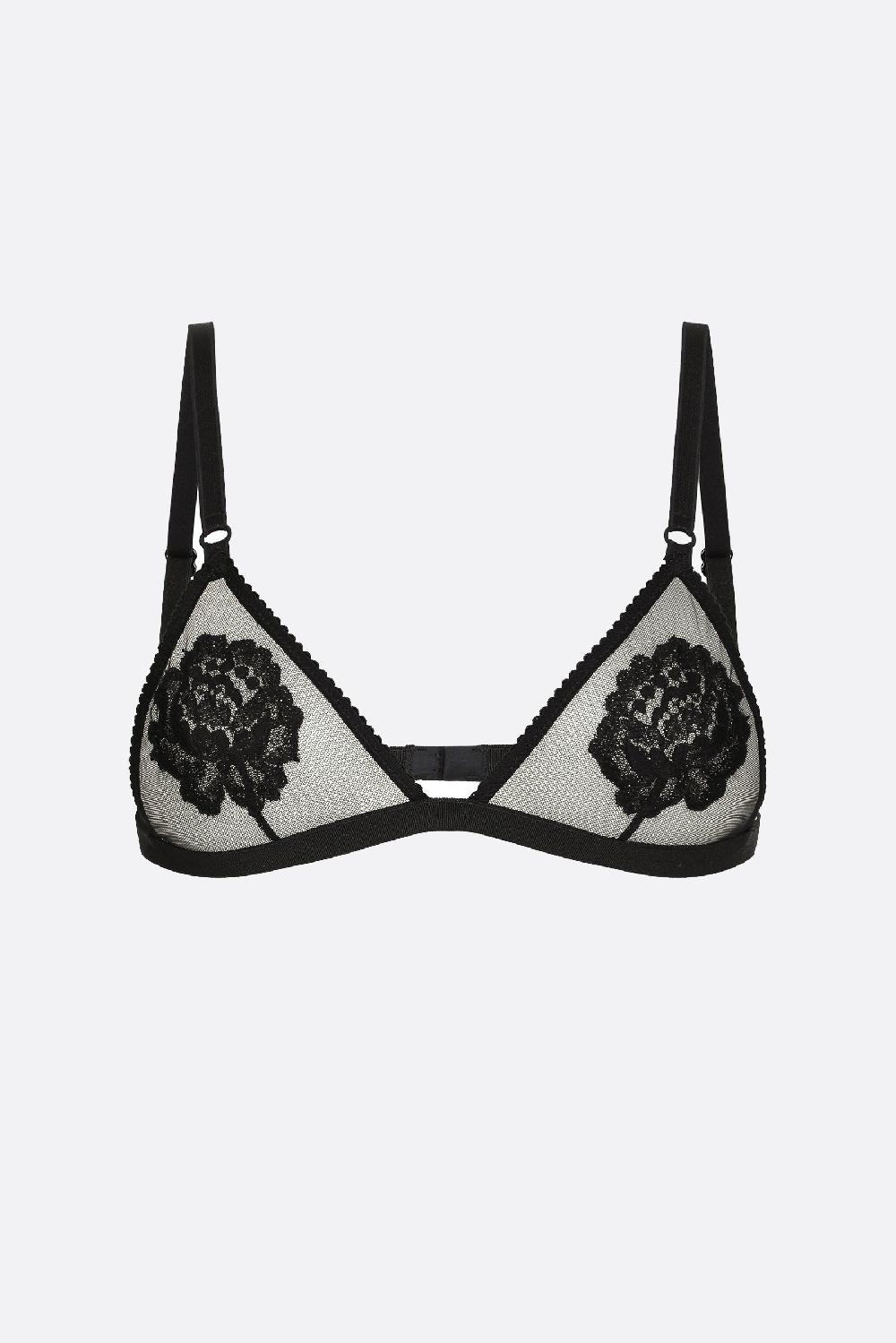 DOLCE & GABBANA reggiseno in rete con ricami