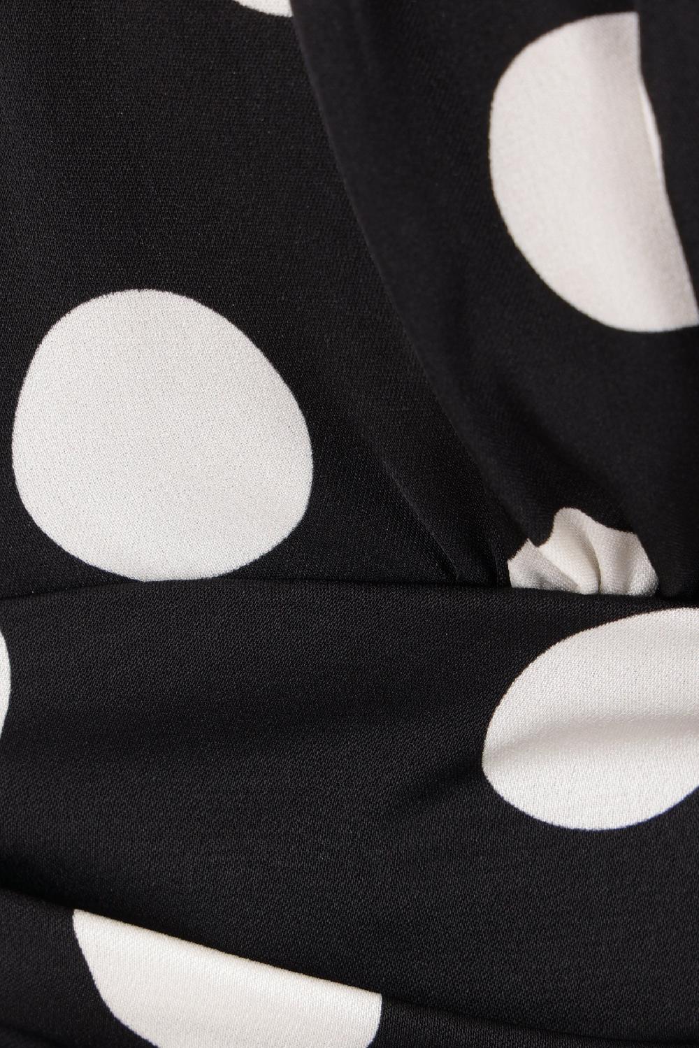 DOLCE & GABBANA Top Cropped In Charmeuse Stampa Pois