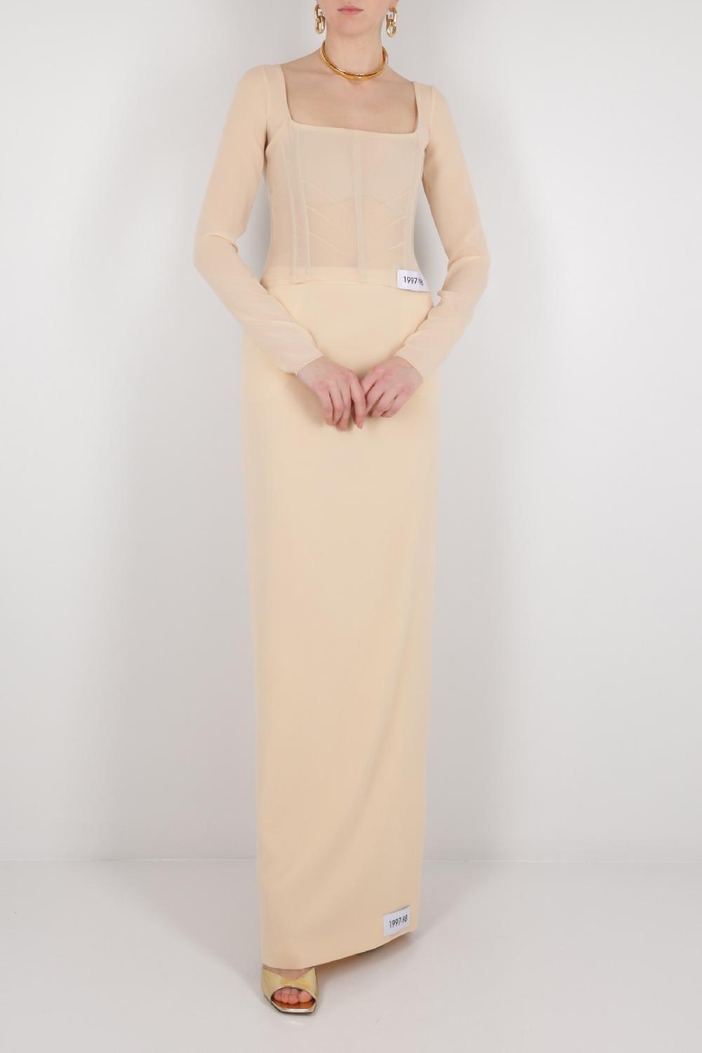 DOLCE & GABBANA Top Cropped In Crepe De Chine