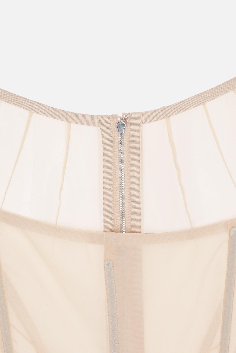 DOLCE & GABBANA Top Cropped In Crepe De Chine