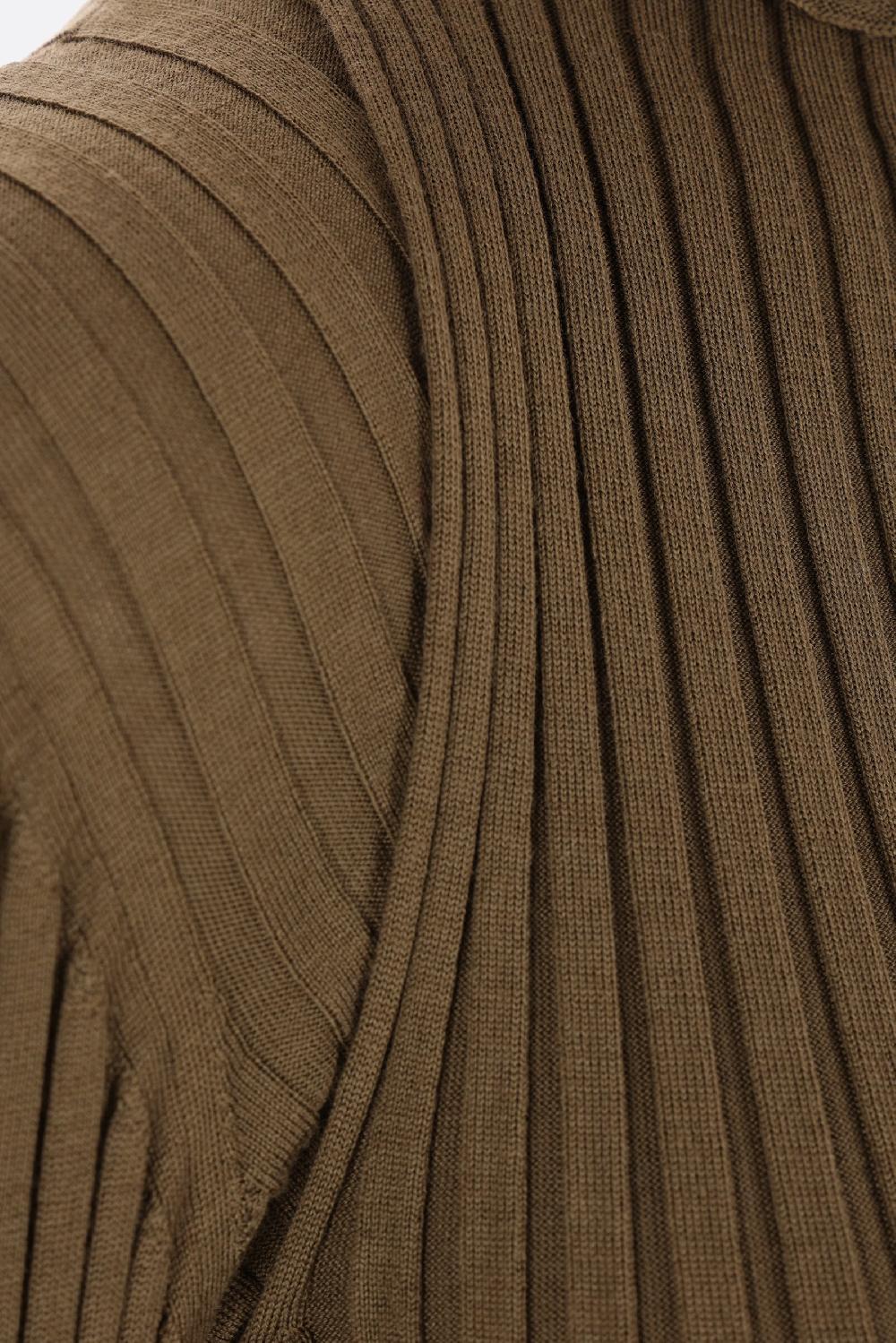 FERRAGAMO Dolcevita A Doppio Strato In Lana A Coste