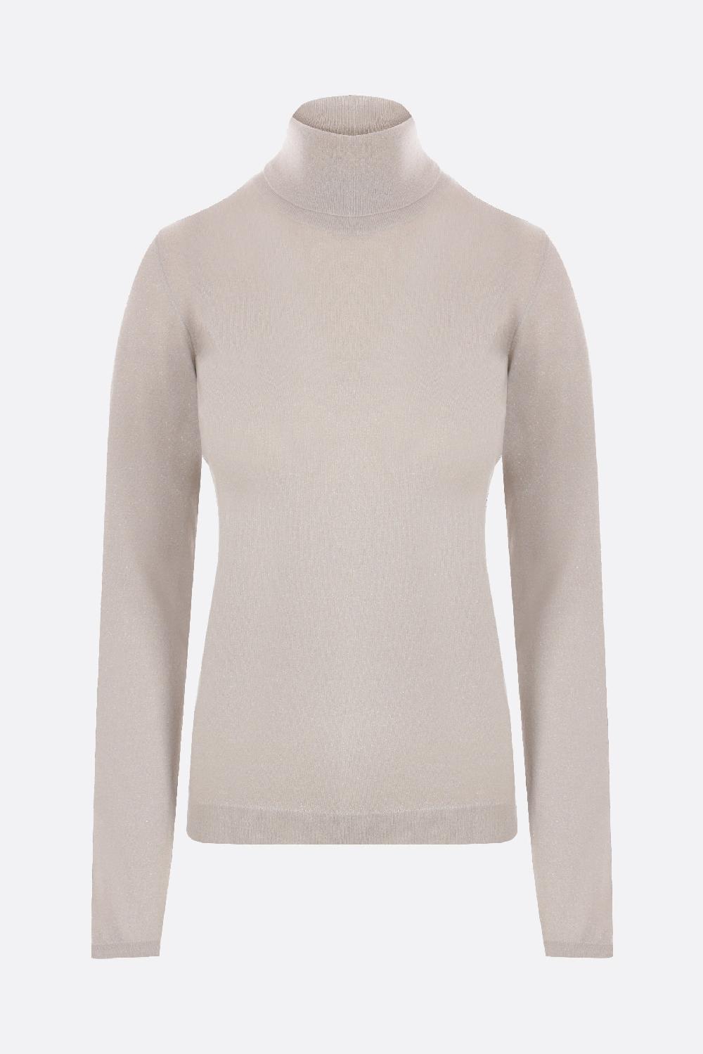 BRUNELLO CUCINELLI dolcevita in misto cashmere seta e lurex