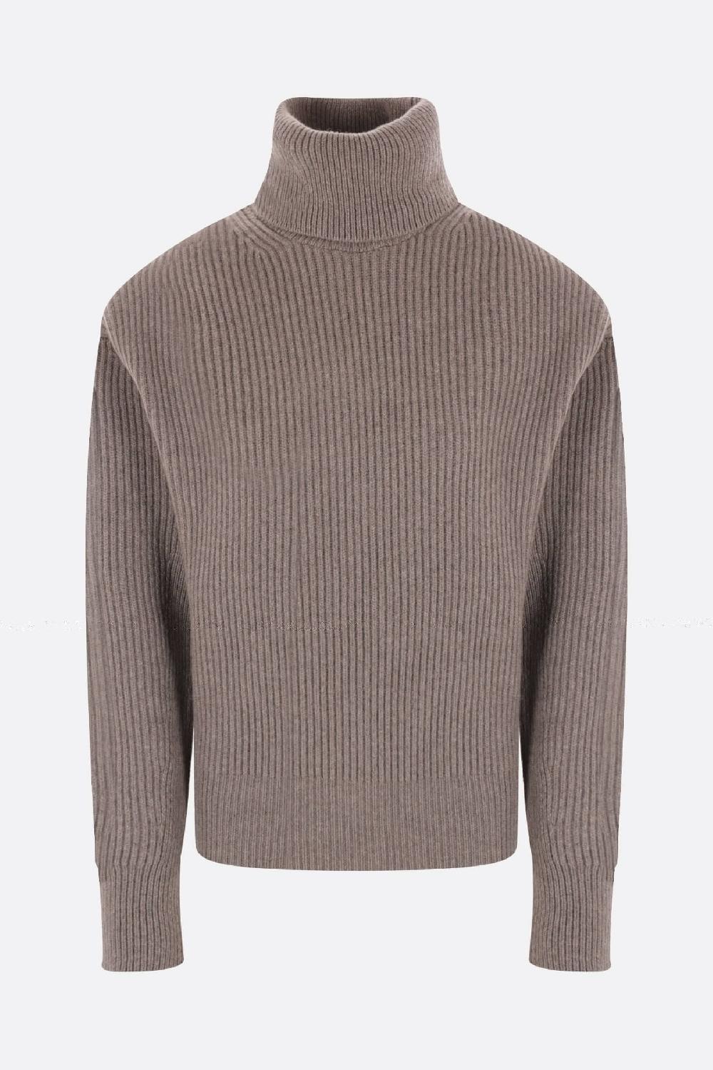 STELLA McCARTNEY dolcevita in misto lana e cashmere a costine