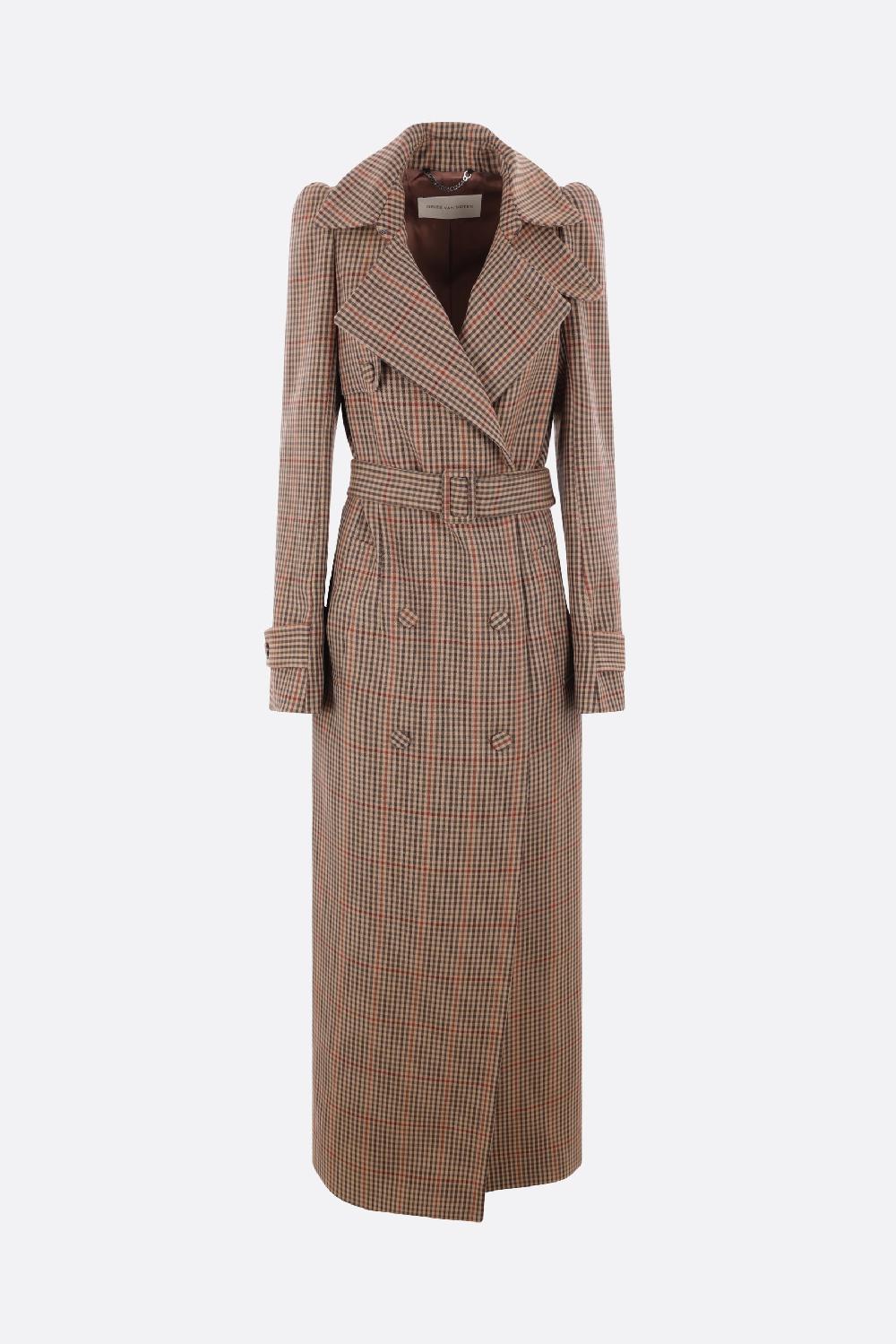 DRIES VAN NOTEN cappotto Remis in lana check