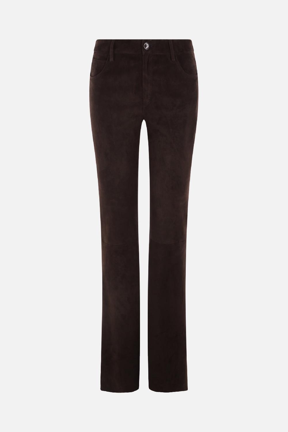DROME pantalone flare in suede