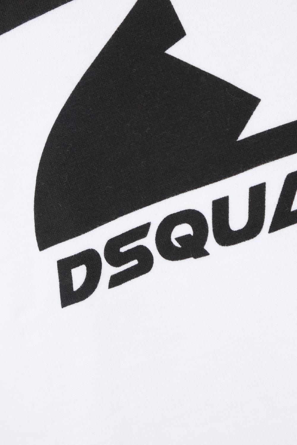 DSQUARED2 Felpa In Pile Stampa Logo Leaf