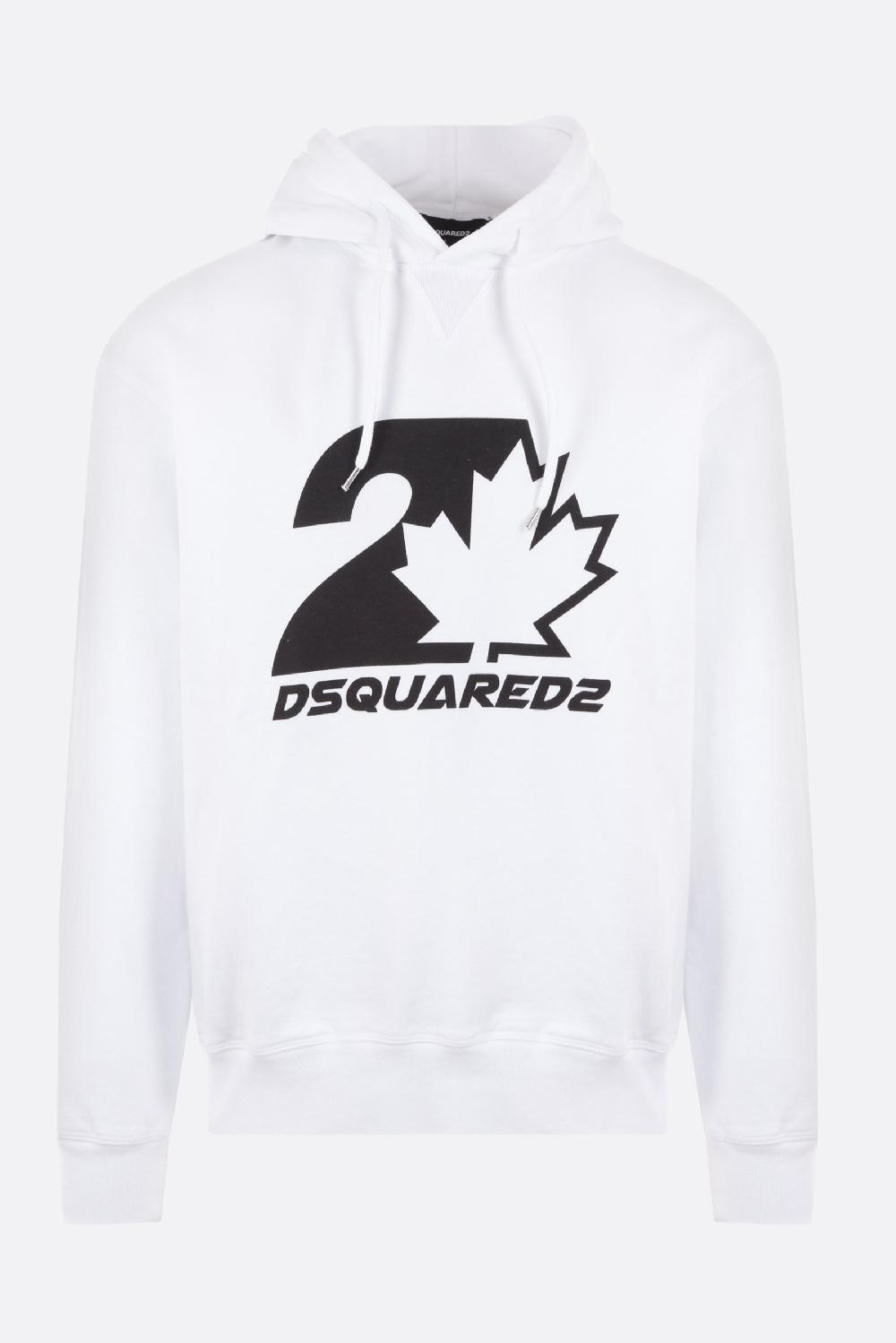 DSQUARED2 Felpa In Pile Stampa Logo Leaf