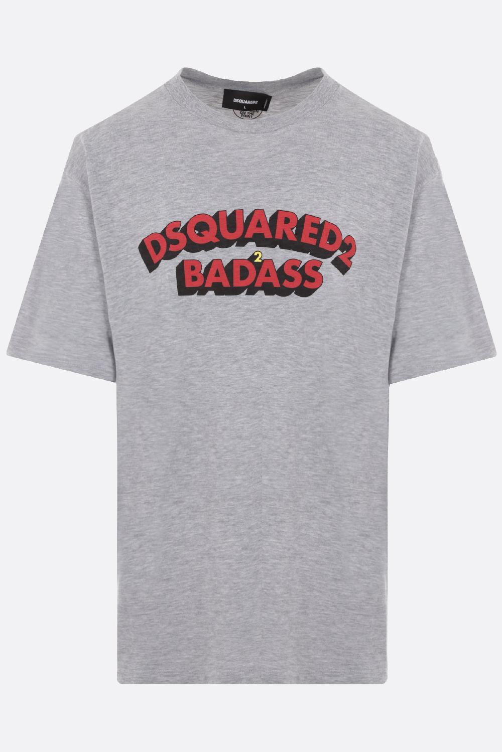 DSQUARED2 t-shirt in cotone stampa logo Badass
