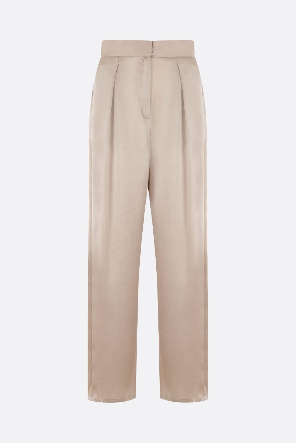 DUSAN pantalone in seta martellata