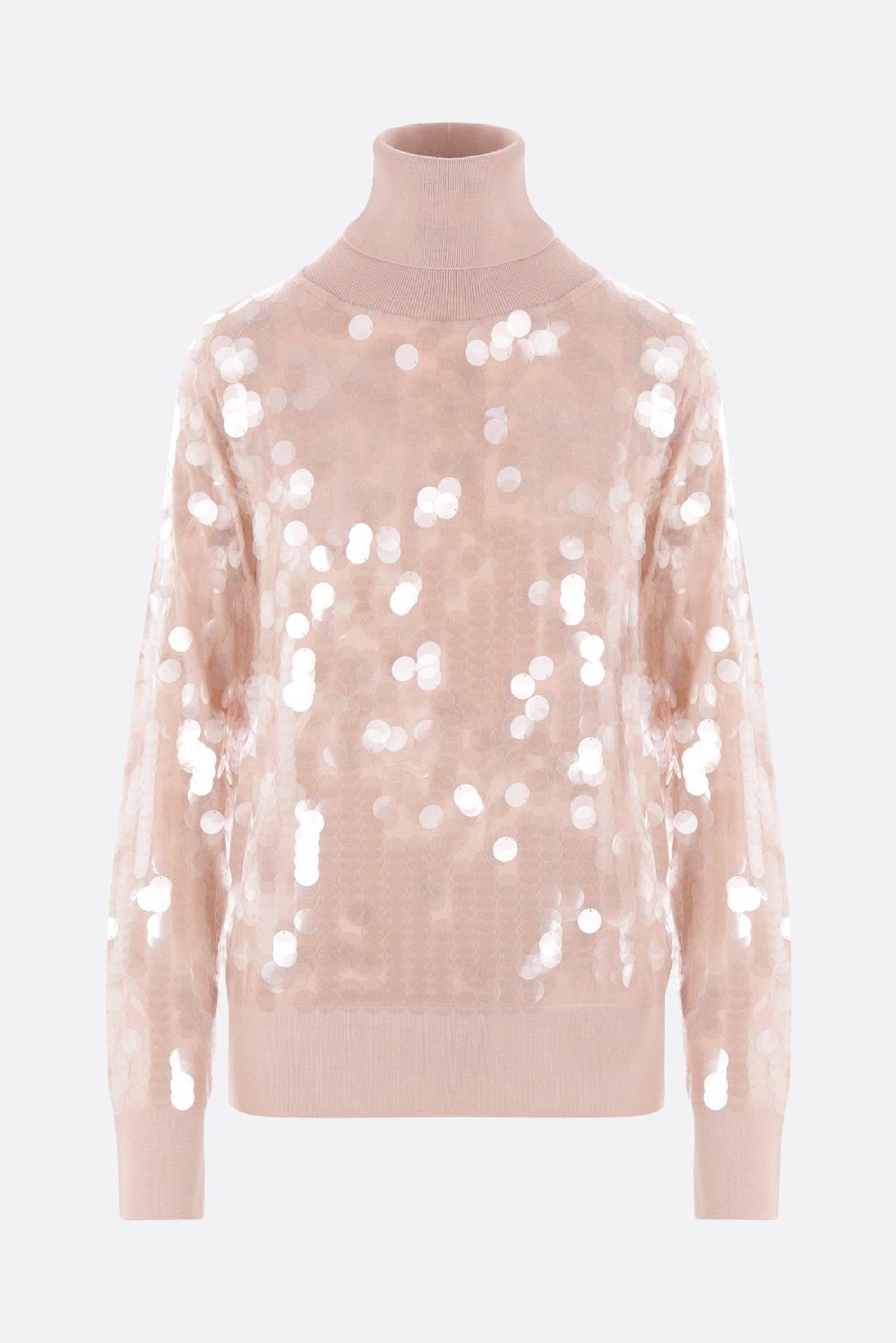 ERMANNO SCERVINO dolcevita in lana con paillettes