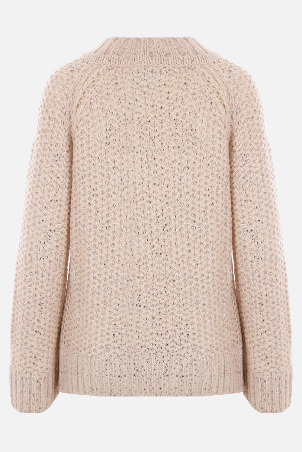 ERMANNO SCERVINO Pullover In Misto Lana Con Strass
