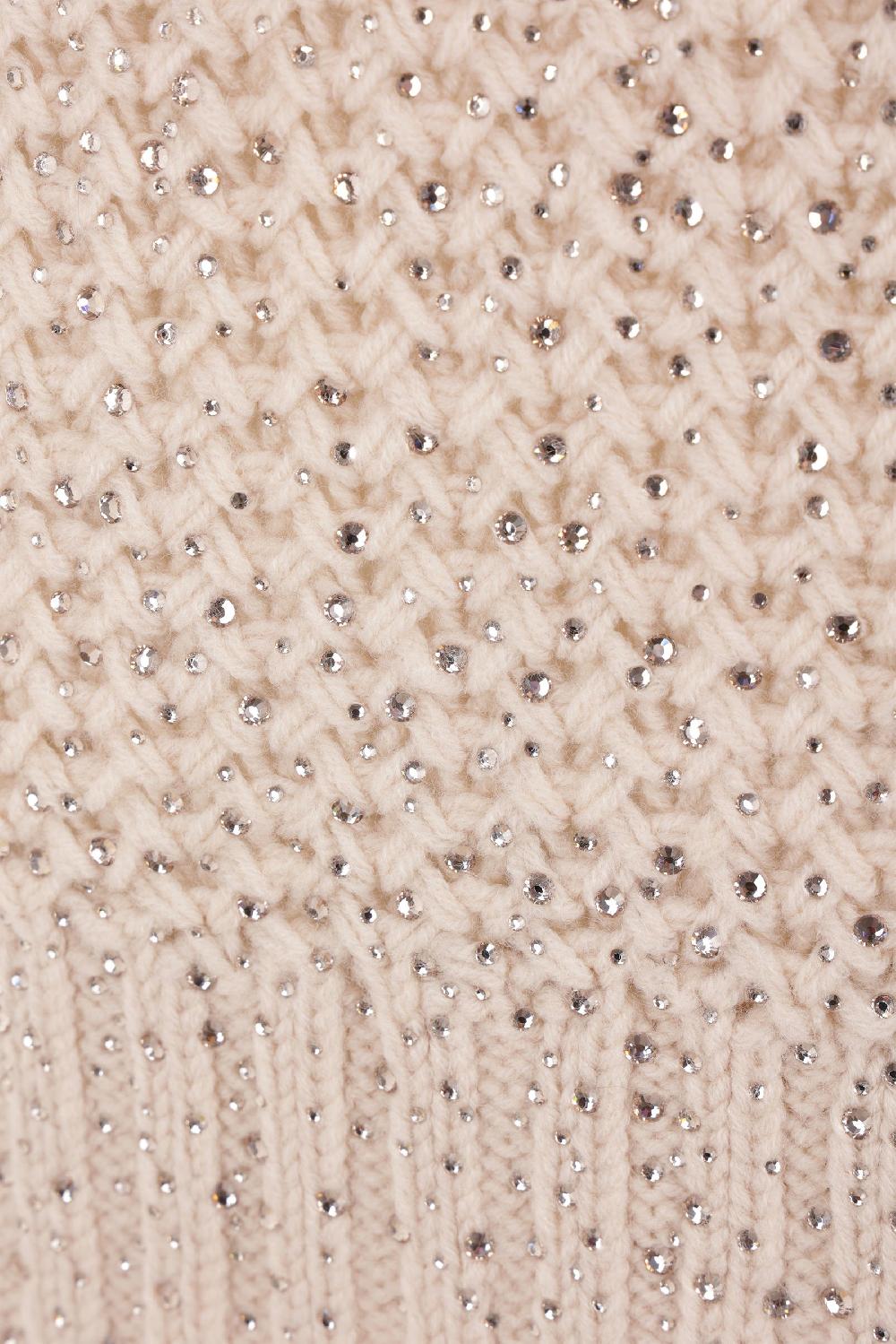 ERMANNO SCERVINO Pullover In Misto Lana Con Strass