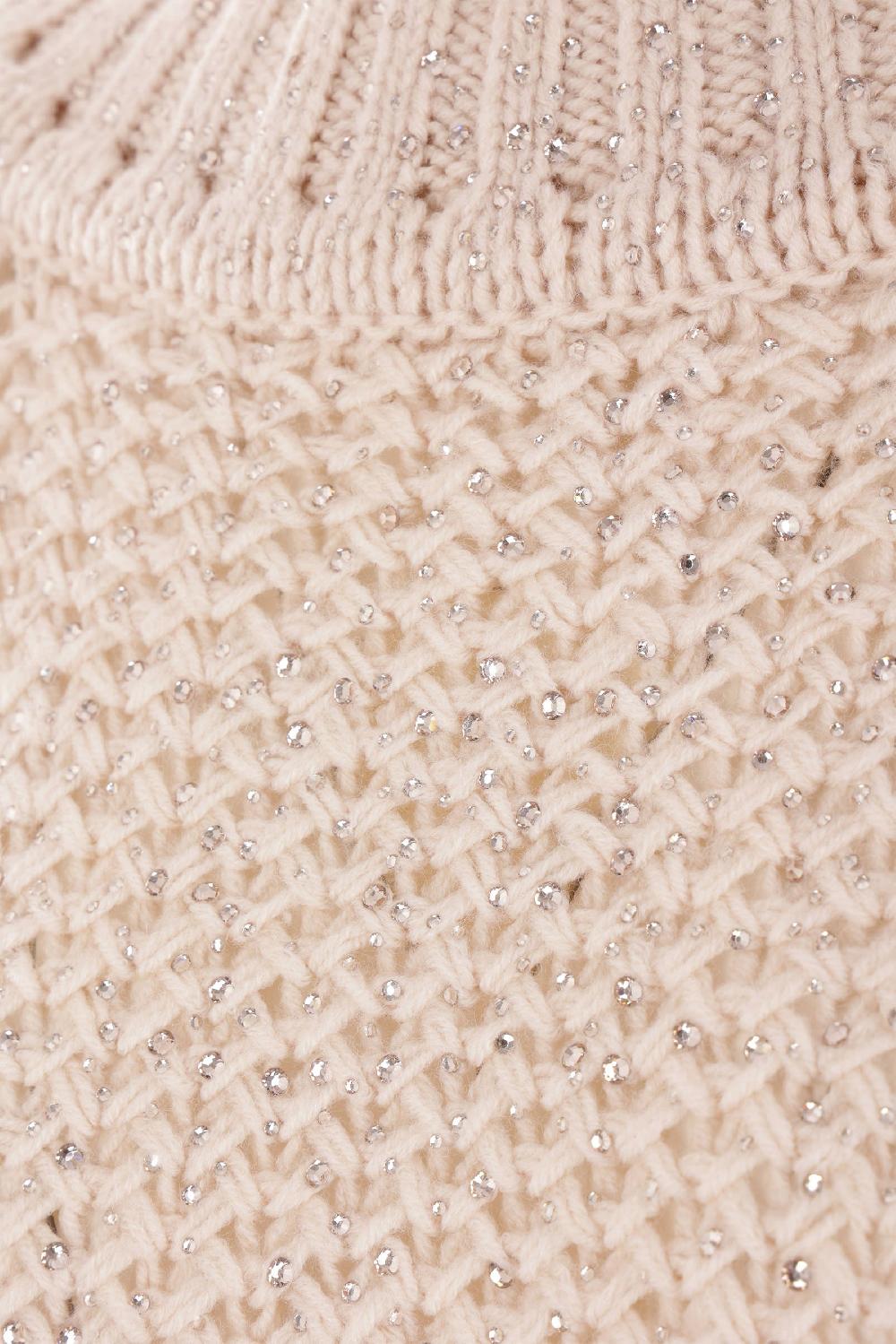 ERMANNO SCERVINO Pullover In Misto Lana Con Strass