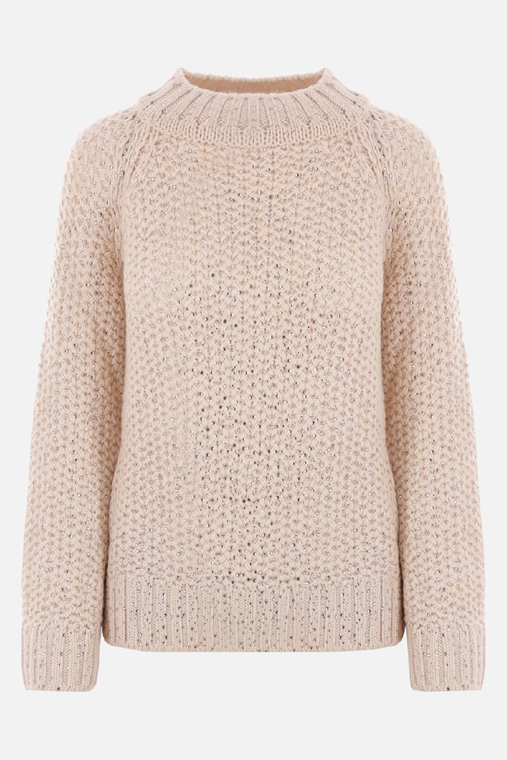 ERMANNO SCERVINO pullover in misto lana con strass