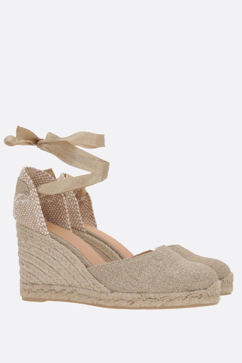 CASTANER Espadrilla Con Zeppa Carina In Canvas E Lurex