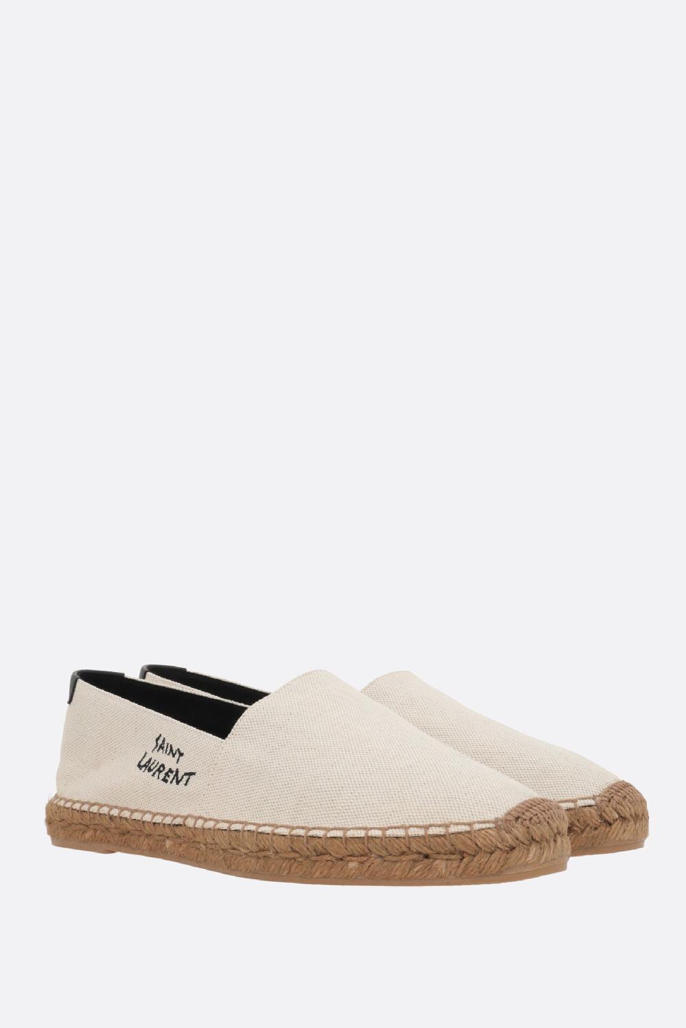 SAINT LAURENT Espadrilla In Canvas Ricamo Saint Laurent