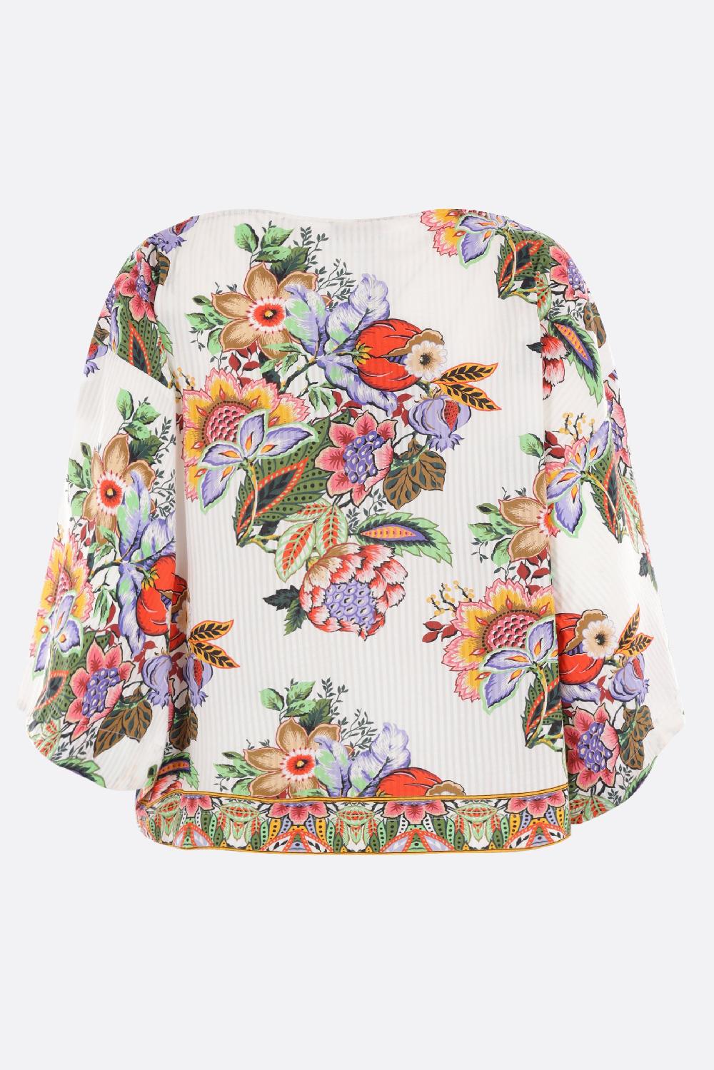 ETRO Blusa Caftano In Cotone E Seta Jacquard