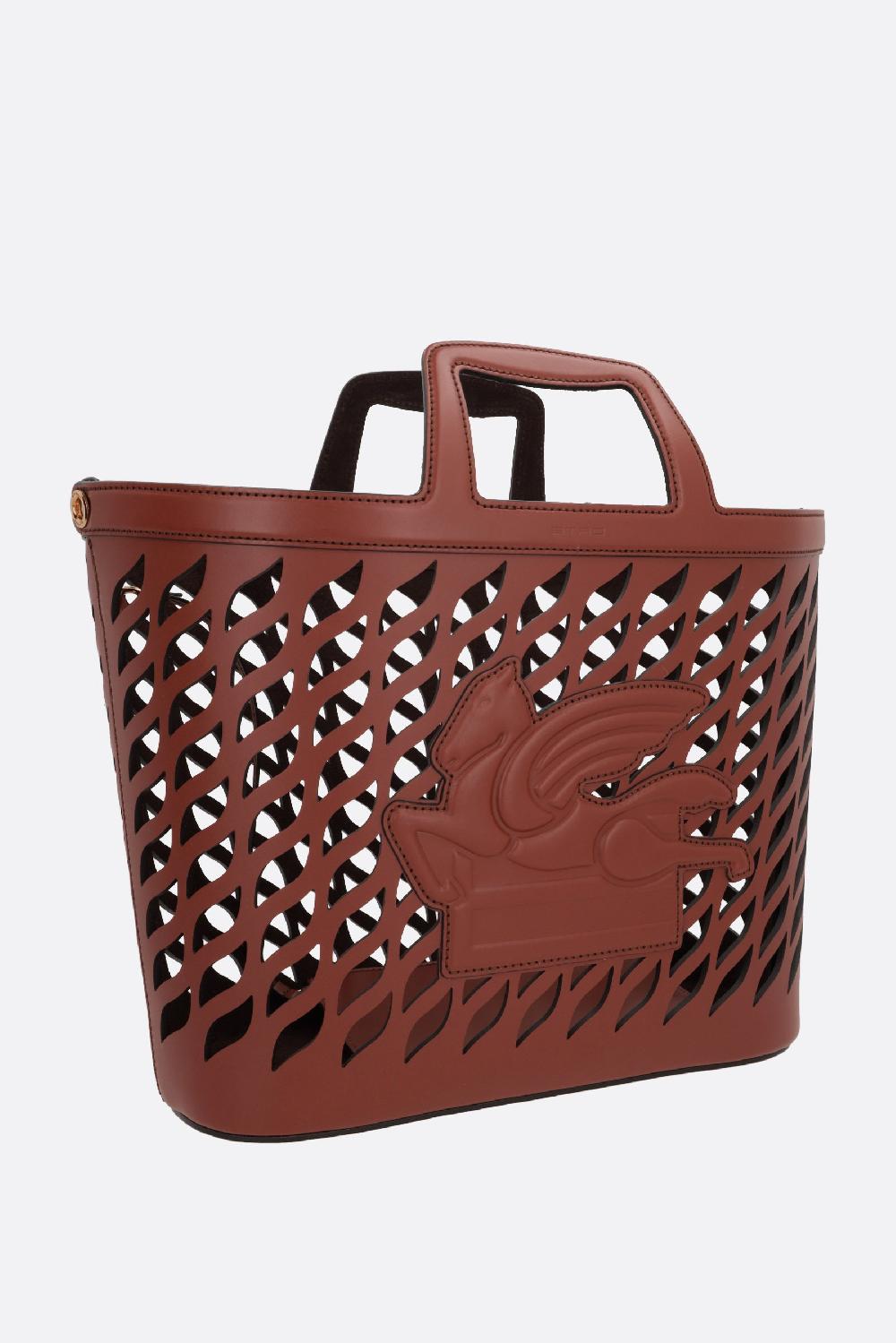 ETRO Borsa A Mano Coffa Large In Pelle Laserata