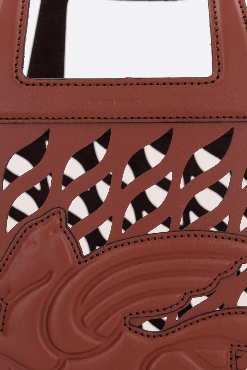 ETRO Borsa A Mano Coffa Large In Pelle Laserata