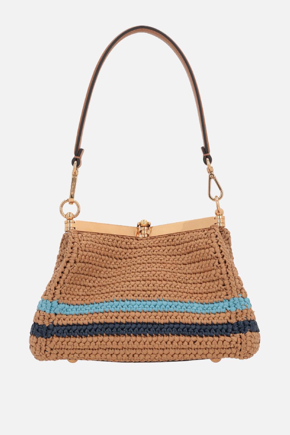 ETRO Borsa A Tracolla Vela Mini In Rafia Sintetica