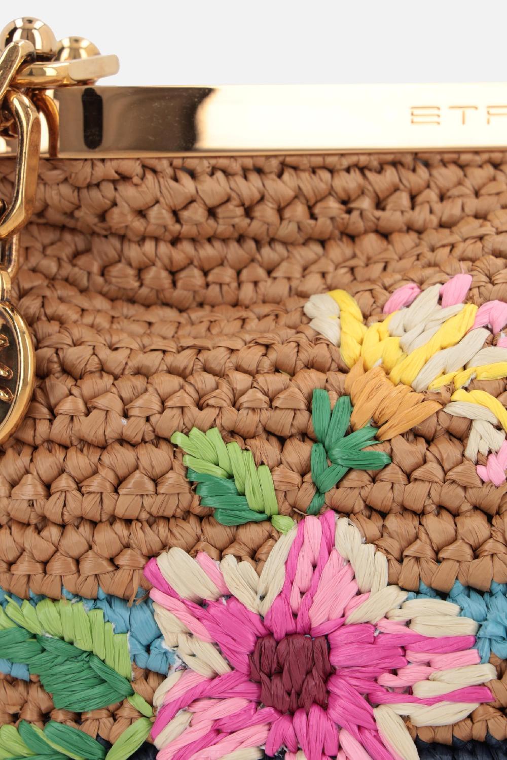 ETRO Borsa A Tracolla Vela Mini In Rafia Sintetica