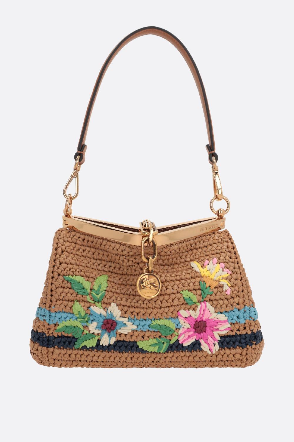 ETRO borsa a tracolla Vela mini in rafia sintetica