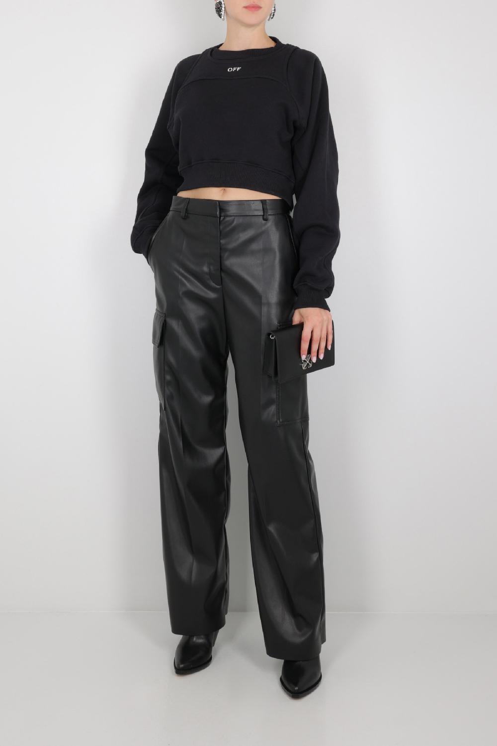 OFF WHITE Felpa Cropped In Jersey Off Inserto Bolero