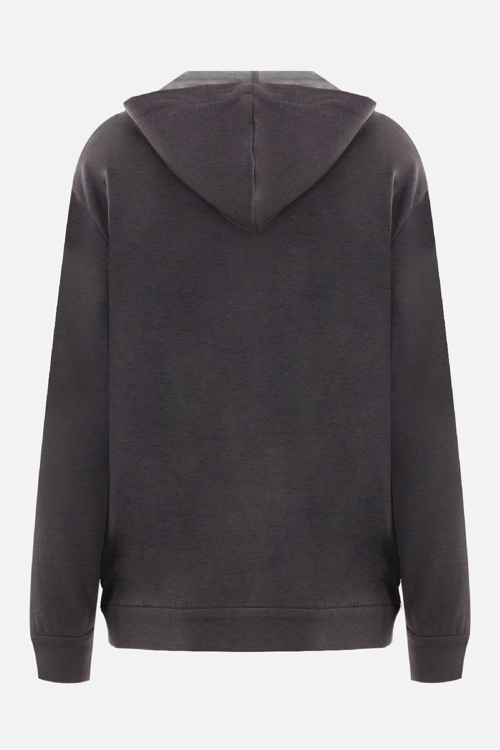 BRUNELLO CUCINELLI Felpa Full-zip In Interlock Con Precious Zipper Pull