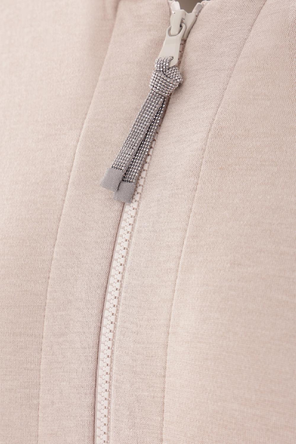BRUNELLO CUCINELLI Felpa Full-zip In Interlock Con Precious Zipper Pull
