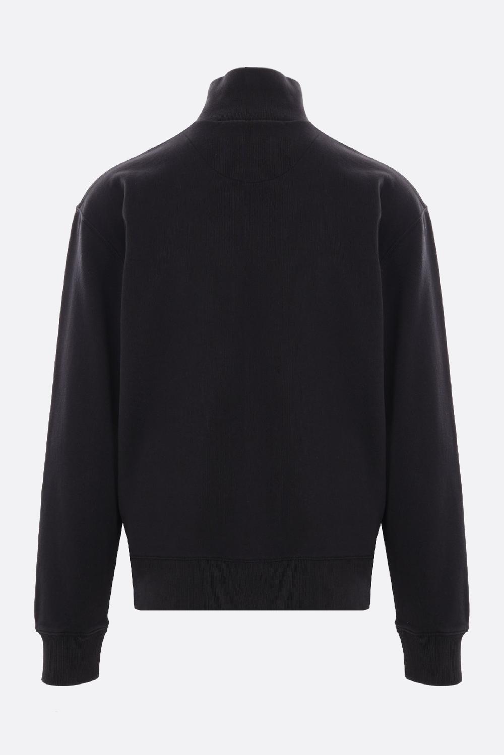 MAISON KITSUNÉ Felpa Half-zip In Jersey Patch Fox Head