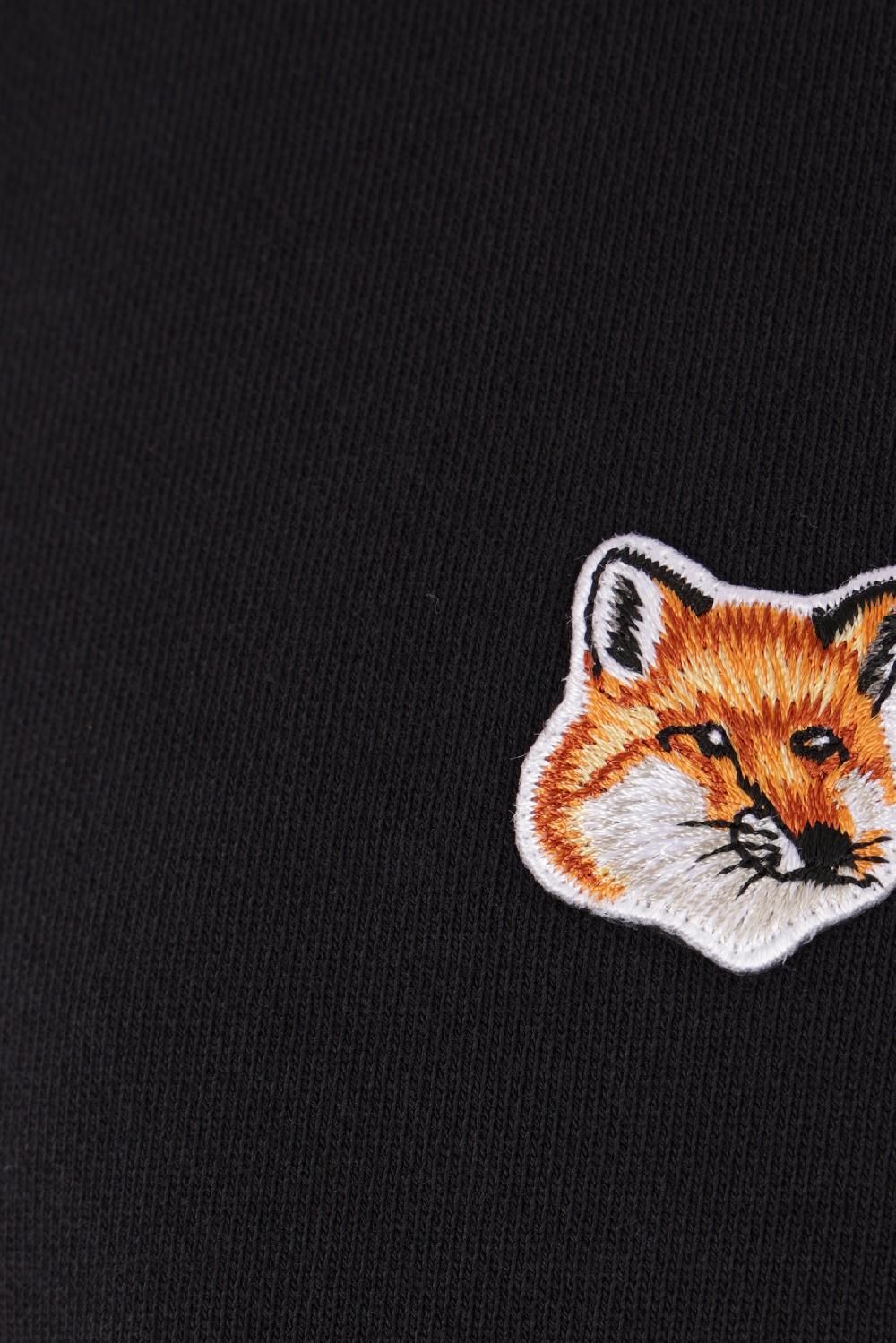 MAISON KITSUNÉ Felpa Half-zip In Jersey Patch Fox Head