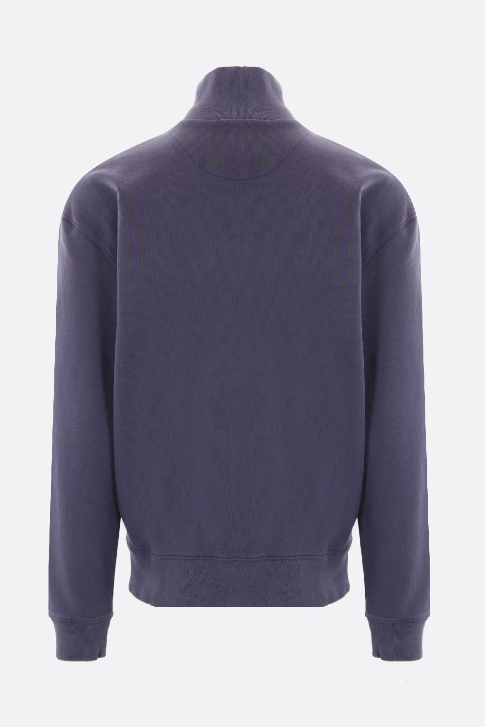MAISON KITSUNÉ Felpa Half-zip In Jersey Patch Fox Head