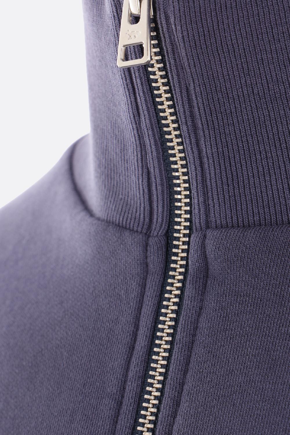 MAISON KITSUNÉ Felpa Half-zip In Jersey Patch Fox Head